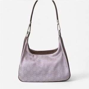 Gucci Lilac Canvas Hobo Bag